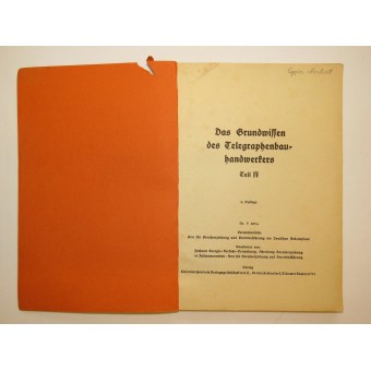 DAF Tech reference book: Basic knowledge of telegraph construction. Espenlaub militaria