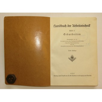 RAD Manual of the working technique, # 3, earthworks. Espenlaub militaria