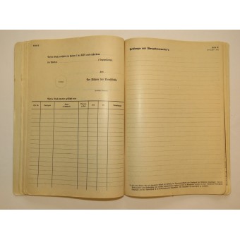 RAD reference book - stocktaking of working inventory. Espenlaub militaria