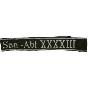 Allgemeine SS Cuff title San- Abt XXXXIII. Espenlaub militaria