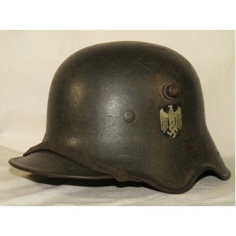 M 18 cut out Wehrmacht single decal helmet ET 64. Espenlaub militaria