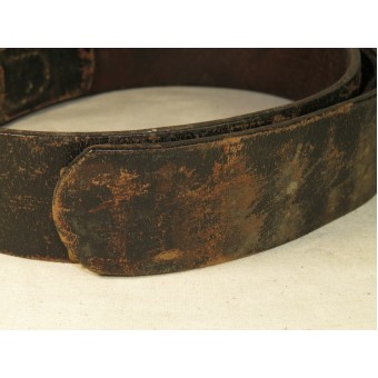 Wehrmacht or Waffen-SS leather combat belt. Espenlaub militaria