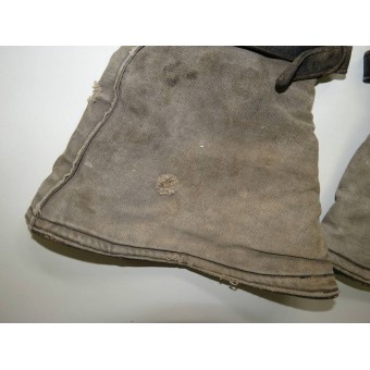 Leather gloves with fur liner for armored troops RKKA. Espenlaub militaria