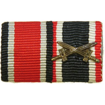 Original WW2 ribbonbar for EK2 cross and KVK2 with swords. Espenlaub militaria