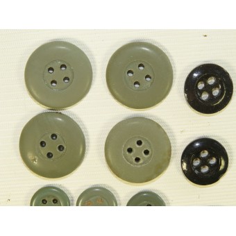 Set of ceramic buttons for SS or Wehrmacht selfpropelled gun tunic.. Espenlaub militaria