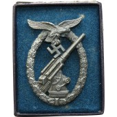 Luftwaffe FLAK badge with original box of issue, E.F. Wiedemann