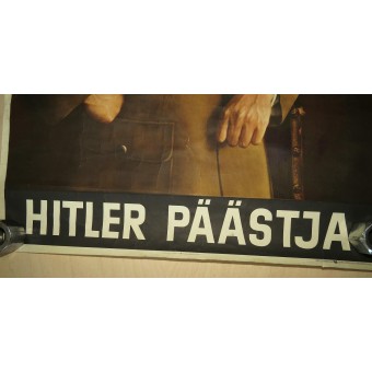 WW2 original propaganda poster with Hitler  for Estonians Hitler Päästja. Espenlaub militaria