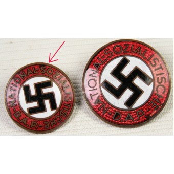 Extreme rare 18 mm NSDAP member badge - marked 22 - Johann Dittrich. Espenlaub militaria