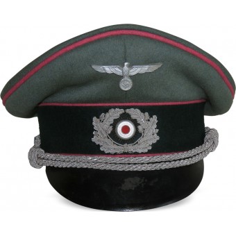 Wehrmacht Heer, Panzer o anti-tank cappello visiera con tubazioni rosa
