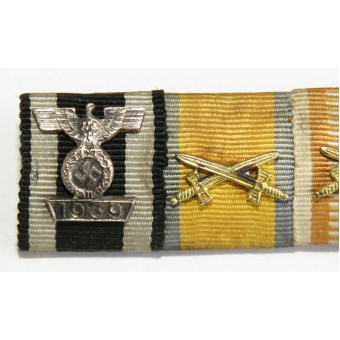 Ribbon bar for the participan of the First World War in the Austro-Hungarian army. 6 awards. Espenlaub militaria