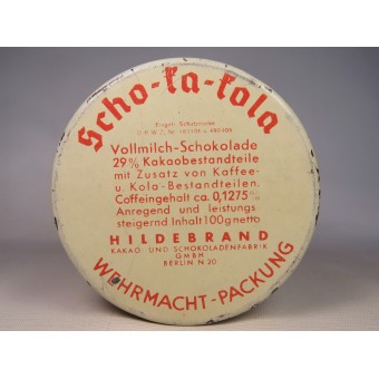 Milk chocolate for Wehrmacht II / 41 tin, Scho-ka-kola.. Espenlaub militaria