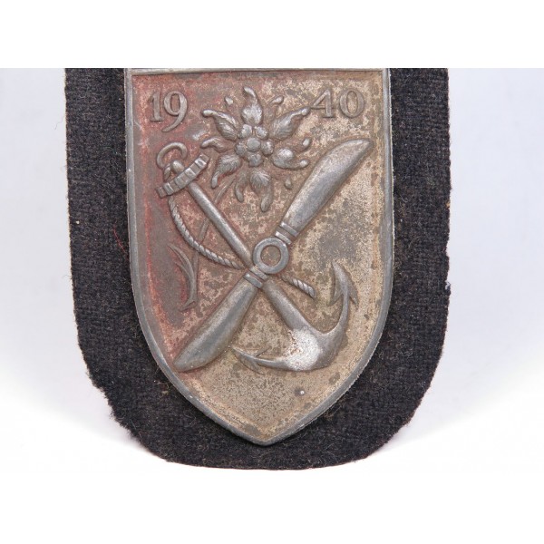 Germany III Reich. Narvik shield. Guilded, by the Kriegsmarine