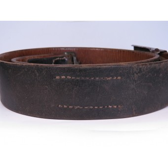 Wehrmacht leather field belt. Steel buckle by Motz. Espenlaub militaria