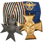 Medalla de un oficial de policía veterano de la Primera Guerra Mundial