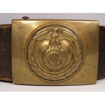 Early SA assault troops belt with a running swastika brass buckle. Espenlaub militaria
