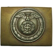 SA-stormtrooper brass buckle w/ running swastika