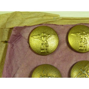 Gold political leaders buttons, M5/71 RZM, 20 mm. Espenlaub militaria
