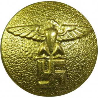 Gold political leaders belt support button, medium size. Espenlaub militaria
