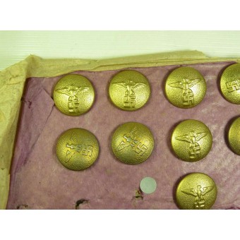 Gold political leaders buttons, M5/71 RZM, 20 mm. Espenlaub militaria