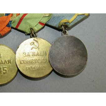 WW2 combat medals bar: Stalingrad medal, Vienna, Budapest and others. Espenlaub militaria