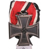 Iron Cross 2nd Class 1939 Otto Schickle on a bar. Non-magnetic core