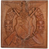 Commemorative wooden plate to Lieutenant Schnepf B.E.B. 5 Schw-Gmünd