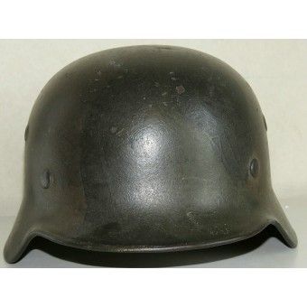 WW2 German camouflaged M 40, ET 64 steel helmet
