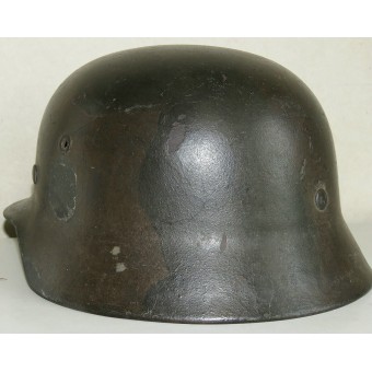 WW2 German camouflaged M 40, ET 64 steel helmet