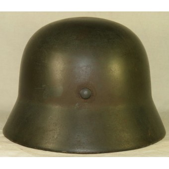 3rd Reich Wehrmacht M35, N.S 64, ex Police double decal helmet.. Espenlaub militaria