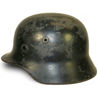 M40 Luftwaffe, re-issued by Luftschutz steel helmet. Espenlaub militaria