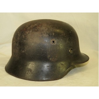 SE 64, Luftwaffe ex double decal M 35 steel helmet. Espenlaub militaria
