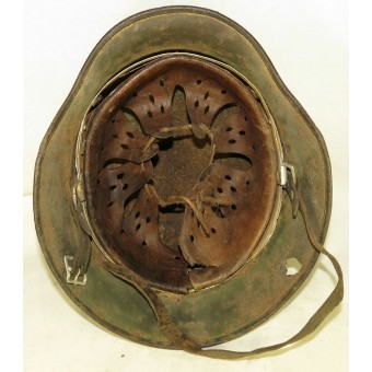 WW2 German double decal M 35 Wehrmacht steel helmet. Espenlaub militaria