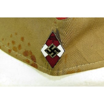 HJ Schiffchen. Cotton, red piped side hat. Espenlaub militaria