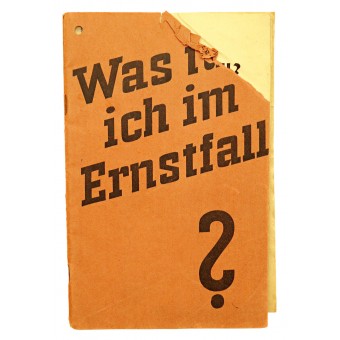 What do I do in an emergency - an educational pamphlet for the German people. Espenlaub militaria