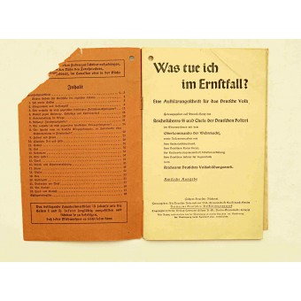 What do I do in an emergency - an educational pamphlet for the German people. Espenlaub militaria