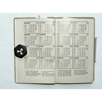 German soldiers pocket calendar 1937/38. Espenlaub militaria
