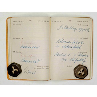 1941 diary used by German soldier. Espenlaub militaria