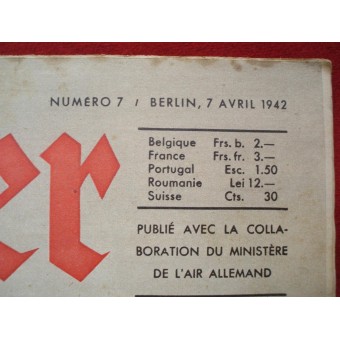 ww2 Der ADLER French language April, 1942.. Espenlaub militaria