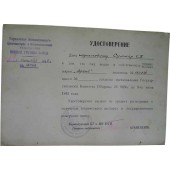 Certificado militar de la 2ª Guerra Mundial
