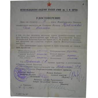 WW2 Military Certificate of the medical education. Espenlaub militaria