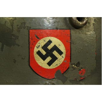 3 rd Reich Double Decal Polizei, Austrian M 16 steel helmet. Espenlaub militaria
