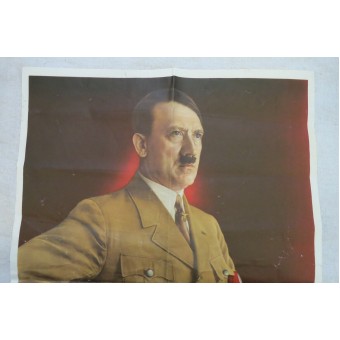 3rd Reich original propaganda poster with Hitler. Espenlaub militaria