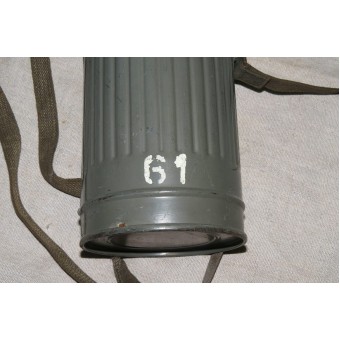 Early M 37 gasmask with canister, Lufschutzpolizei reissued. Espenlaub militaria