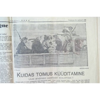 WW2 propaganda newspaper Word of Estonia-Eesti Sõna February, 24 1942.. Espenlaub militaria