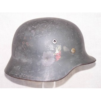 German WW2 ET 62 Double decal WH Heeres steel helmet. Espenlaub militaria