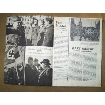 German WW2/Waffen SS Pildileht propaganda magazine, printed in Estland, 1943. Espenlaub militaria