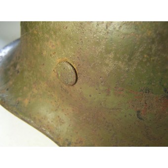 Q 66 steel helmet in a camo. Espenlaub militaria