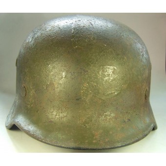 Q 66 steel helmet in a camo. Espenlaub militaria