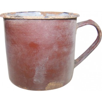 Original Red Army WW2 made soldiers enameled drinking cup. Espenlaub militaria