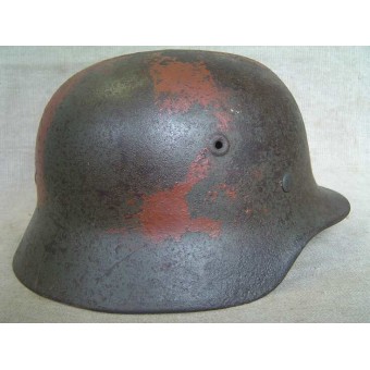 German m 40 Wehrmacht steel helmet with painted swastika. Espenlaub militaria
